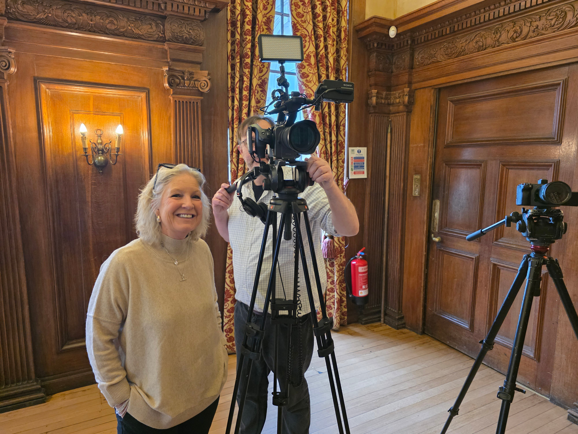 Pete and Sam - Our professional video production partners in action